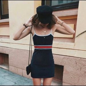 Red & Blue Striped Brandy Melville Dress